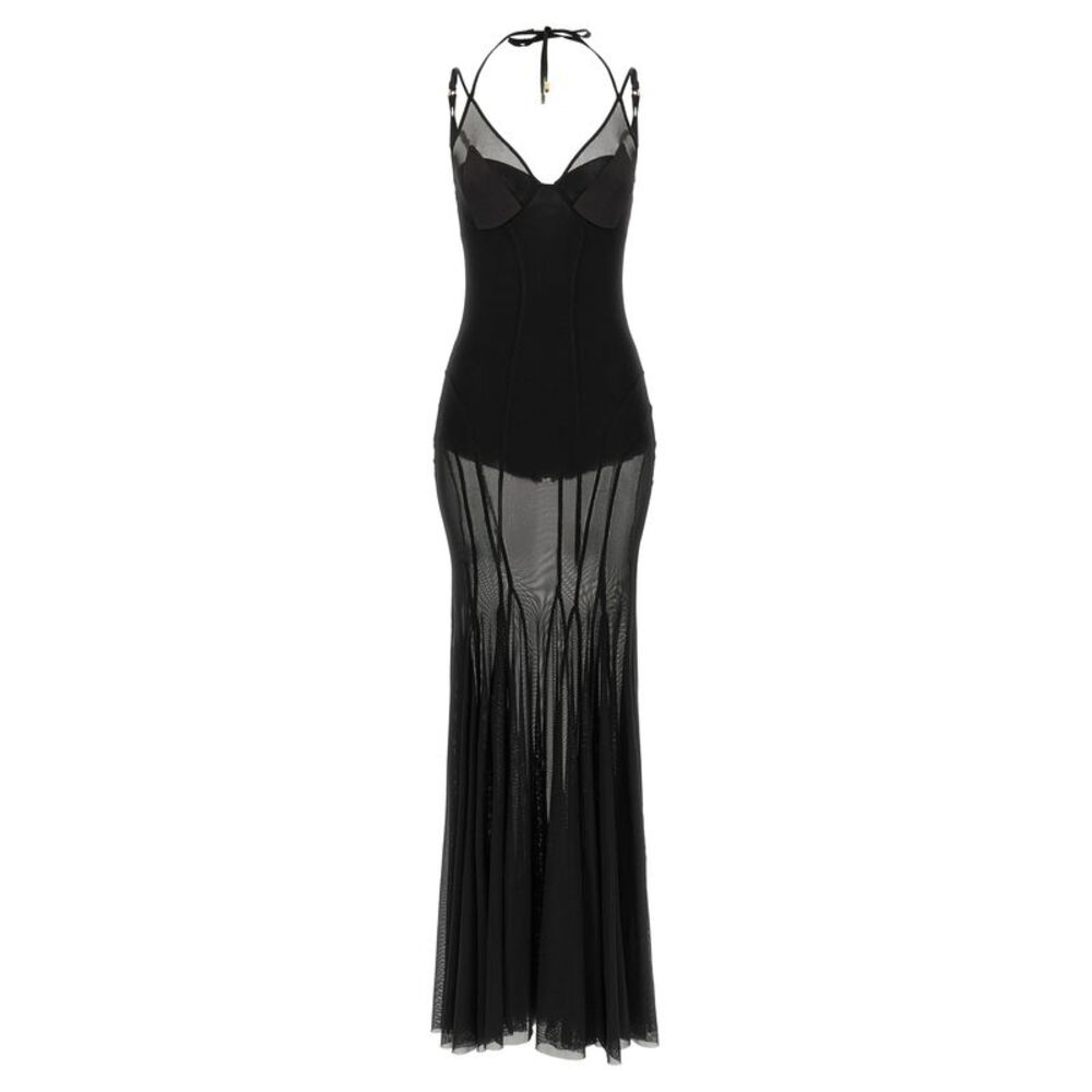 Elisabetta Franchi Black Polyamide Long Women's Dress